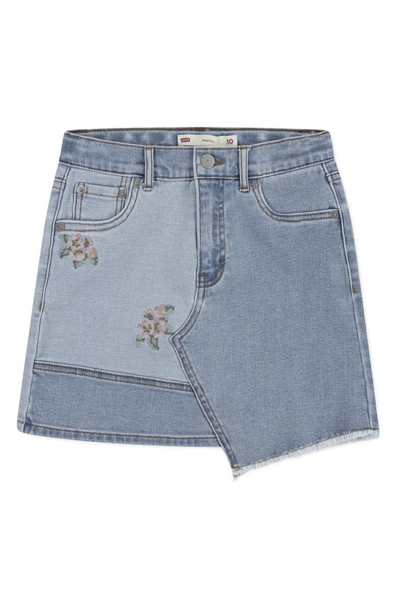 Levi's Kids' Embroidered Mash Up Denim Miniskirt, Main, color, Fully Baked