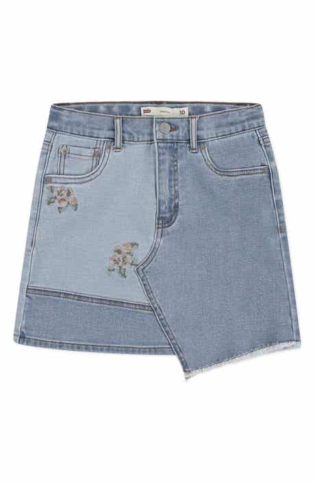 Levi's Kids' Embroidered Mash Up Denim Miniskirt