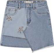 Levi's Kids' Embroidered Mash Up Denim Miniskirt