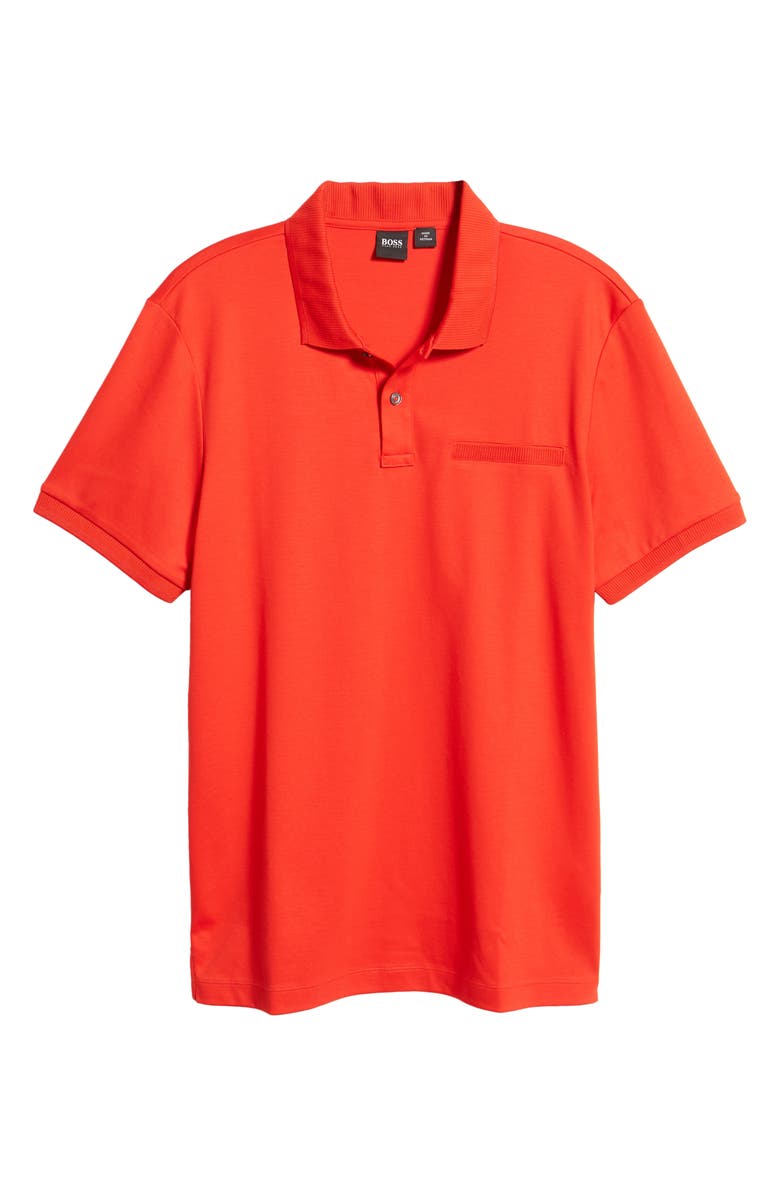 BOSS Parlay 119 Short Sleeve Polo, Alternate, color, Red