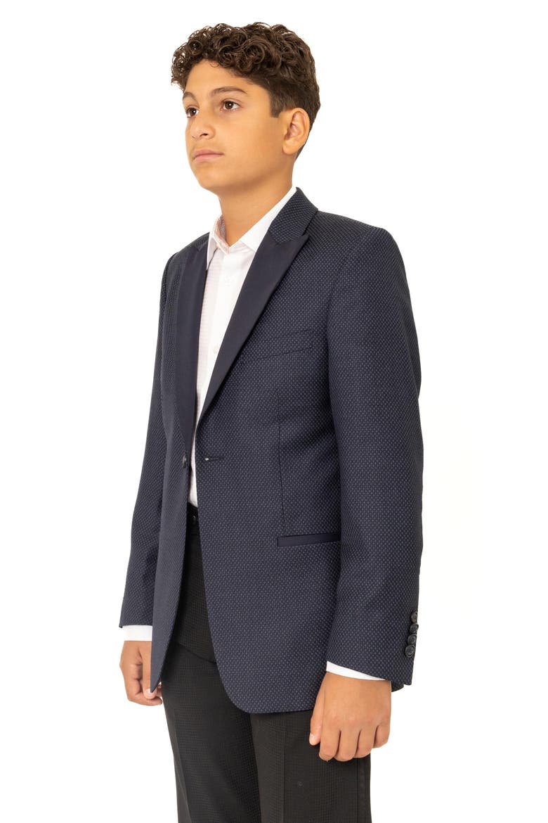 Kids' Wool Dinner Jacket, Alternate, color, NAVY