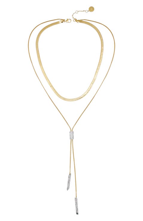 Two- Layered Lariat Necklace