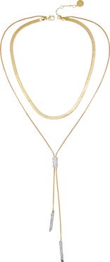 Vince Camuto Two- Layered Lariat Necklace
