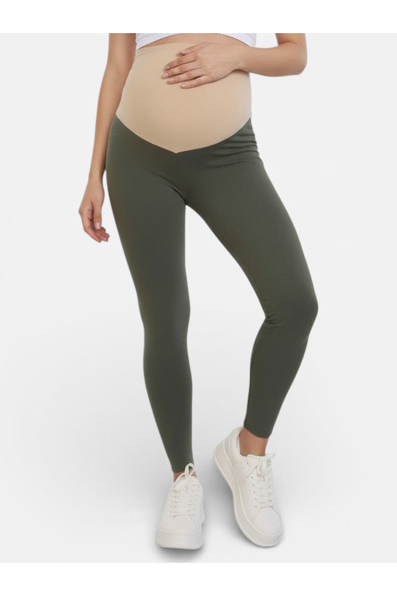 Essential Stretch Secret Fit Over the Belly Maternity Tights, Main, color, Beetle