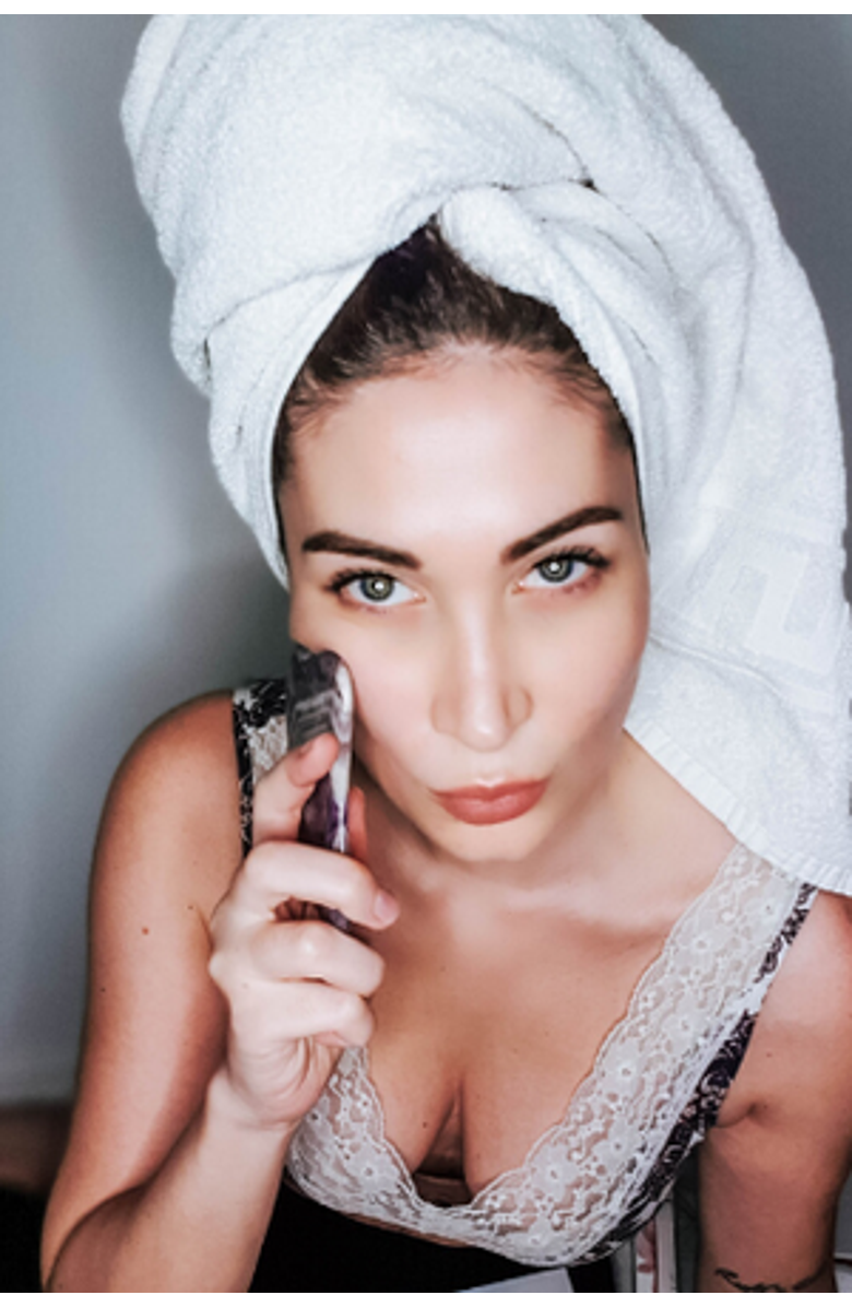 White Lotus Beauty Premium Amethyst Crystal Facial Set, Alternate, color, Purple