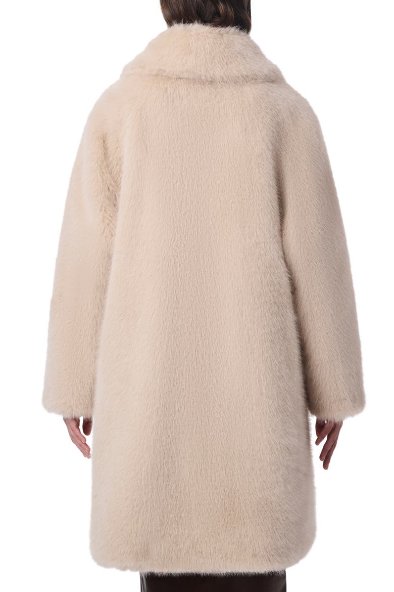Faux Fur Swing Coat, Alternate, color, MISTY GOLD