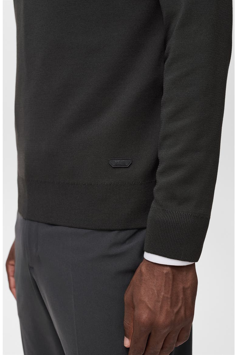 Thermoregulated Quarter Zip Sweater, Alternate, color, DARK GREEN