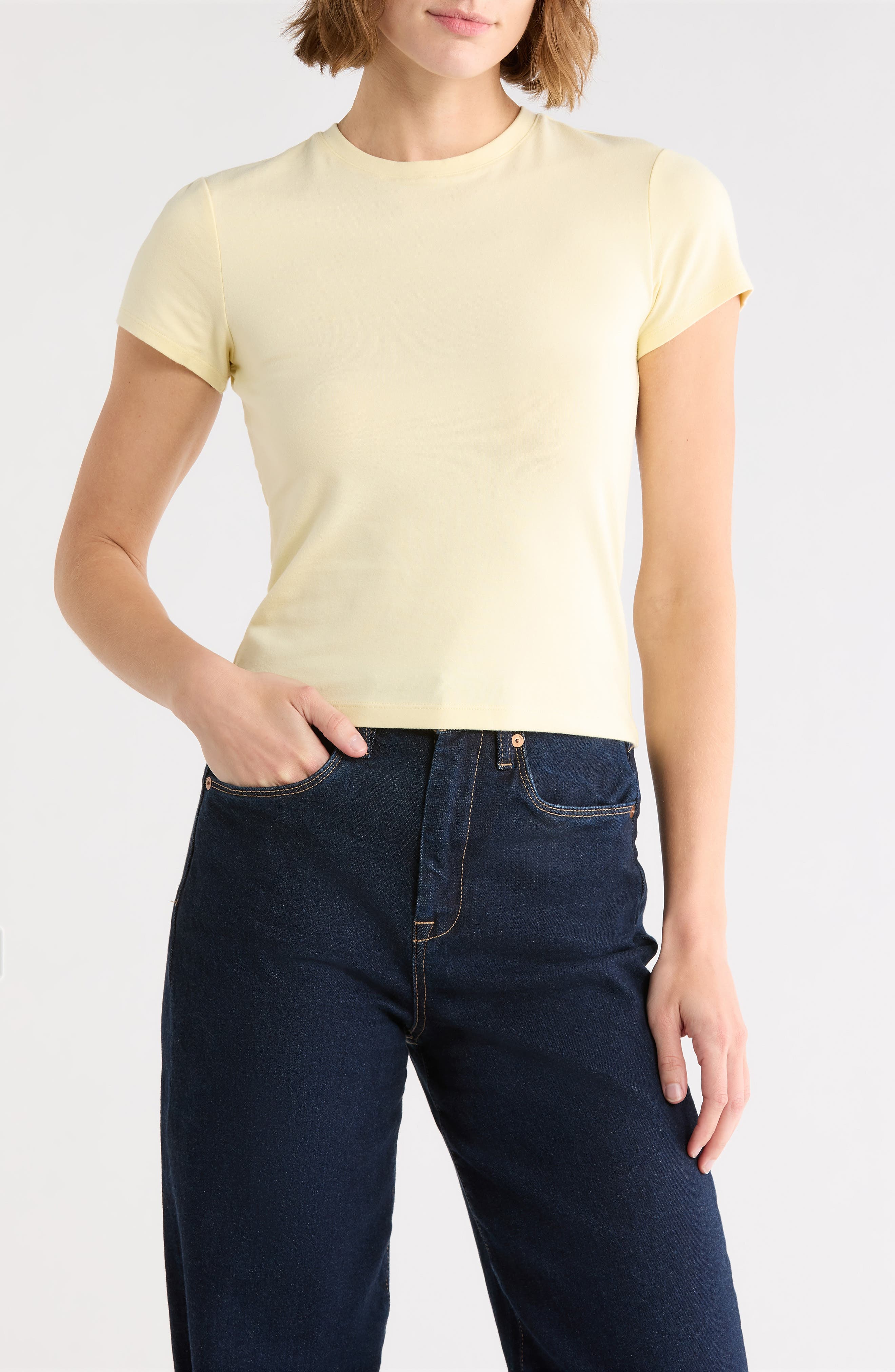 Good American Super Stretch Baby Tee
