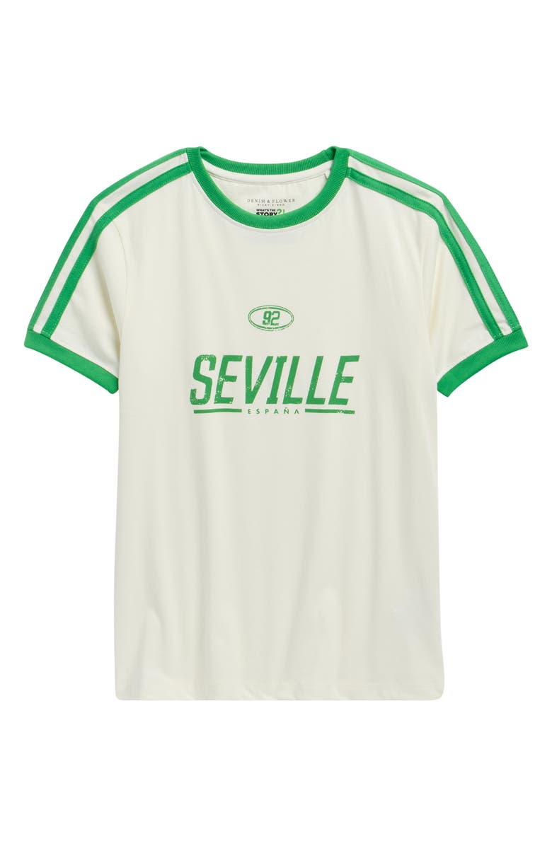 DENIM AND FLOWER Kids' Seville Graphic T-Shirt, Main, color, Off White