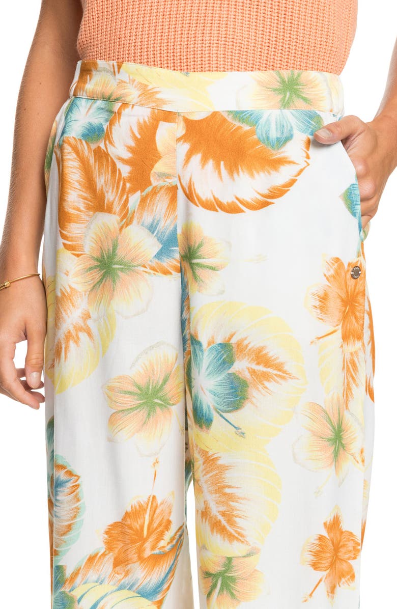 Roxy Midnight Avenue Wide Leg Floral Pants, Alternate, color,