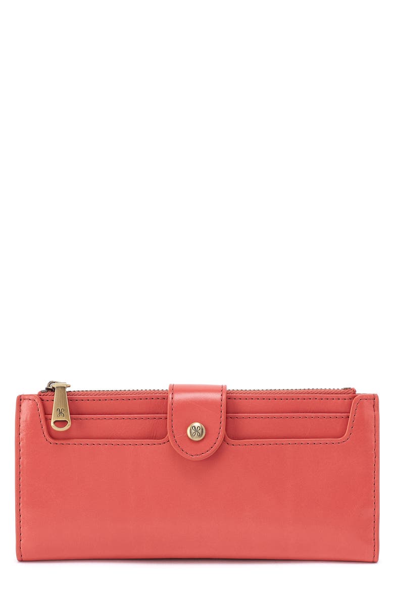 Dunn Leather Continental Wallet, Main, color, PINK MIRAGE