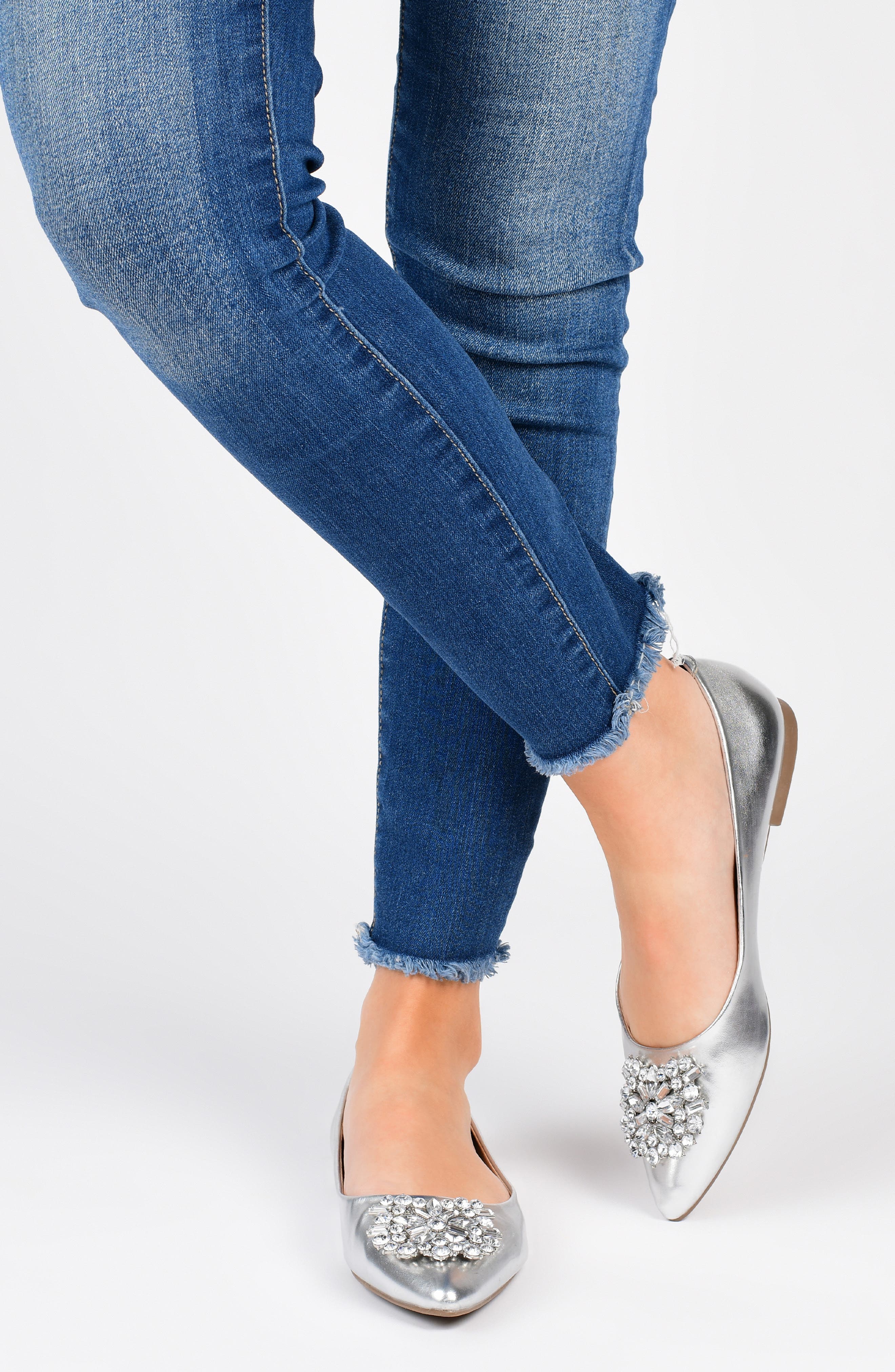 JOURNEE Renzo Embellished Flat, Alternate, color, TAN