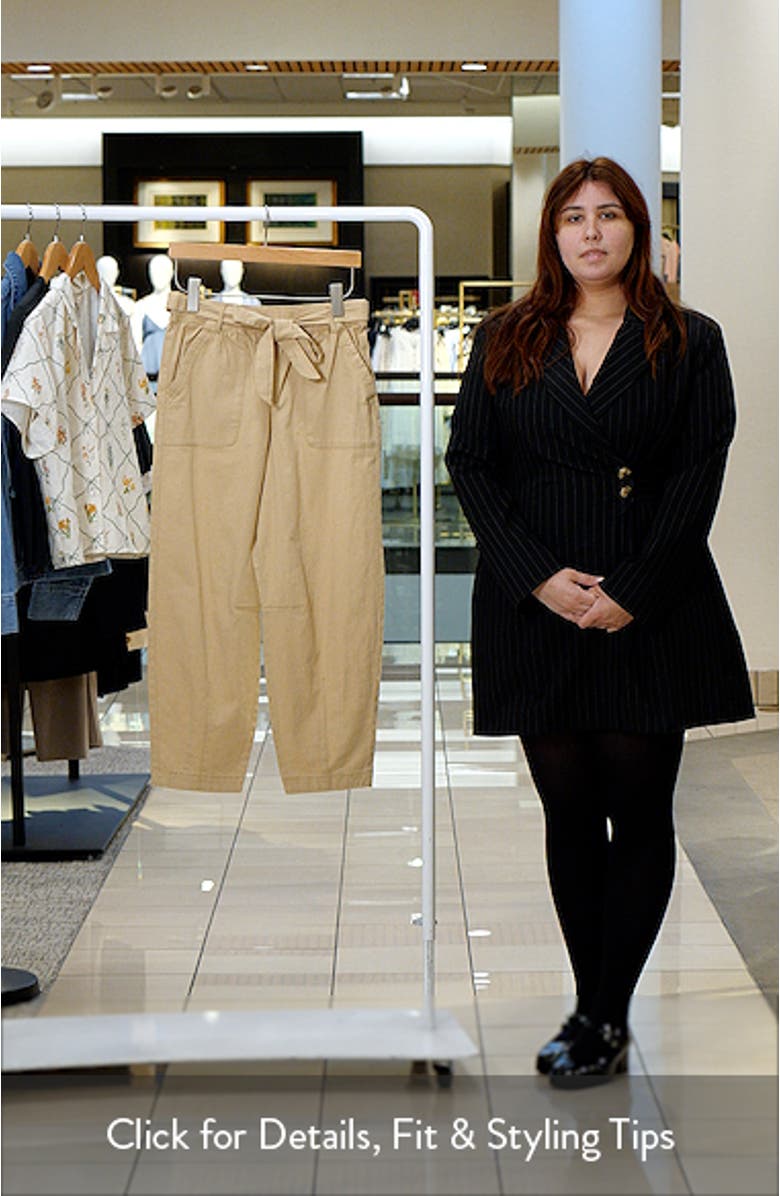 Tie Waist Tapered Leg Utility Pants, sales video thumbnail