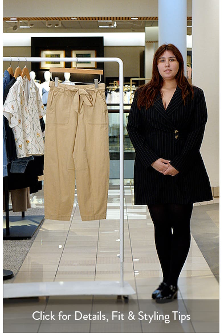 Tie Waist Tapered Leg Utility Pants video