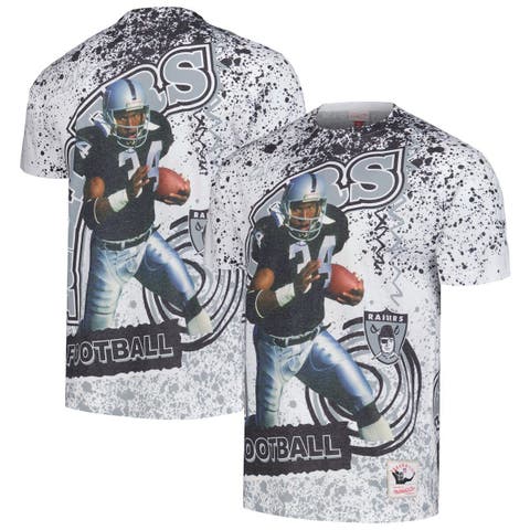 Men's Mitchell & Ness Bo Jackson White Las Vegas Raiders Retired Player Name & Number Burst T-Shirt