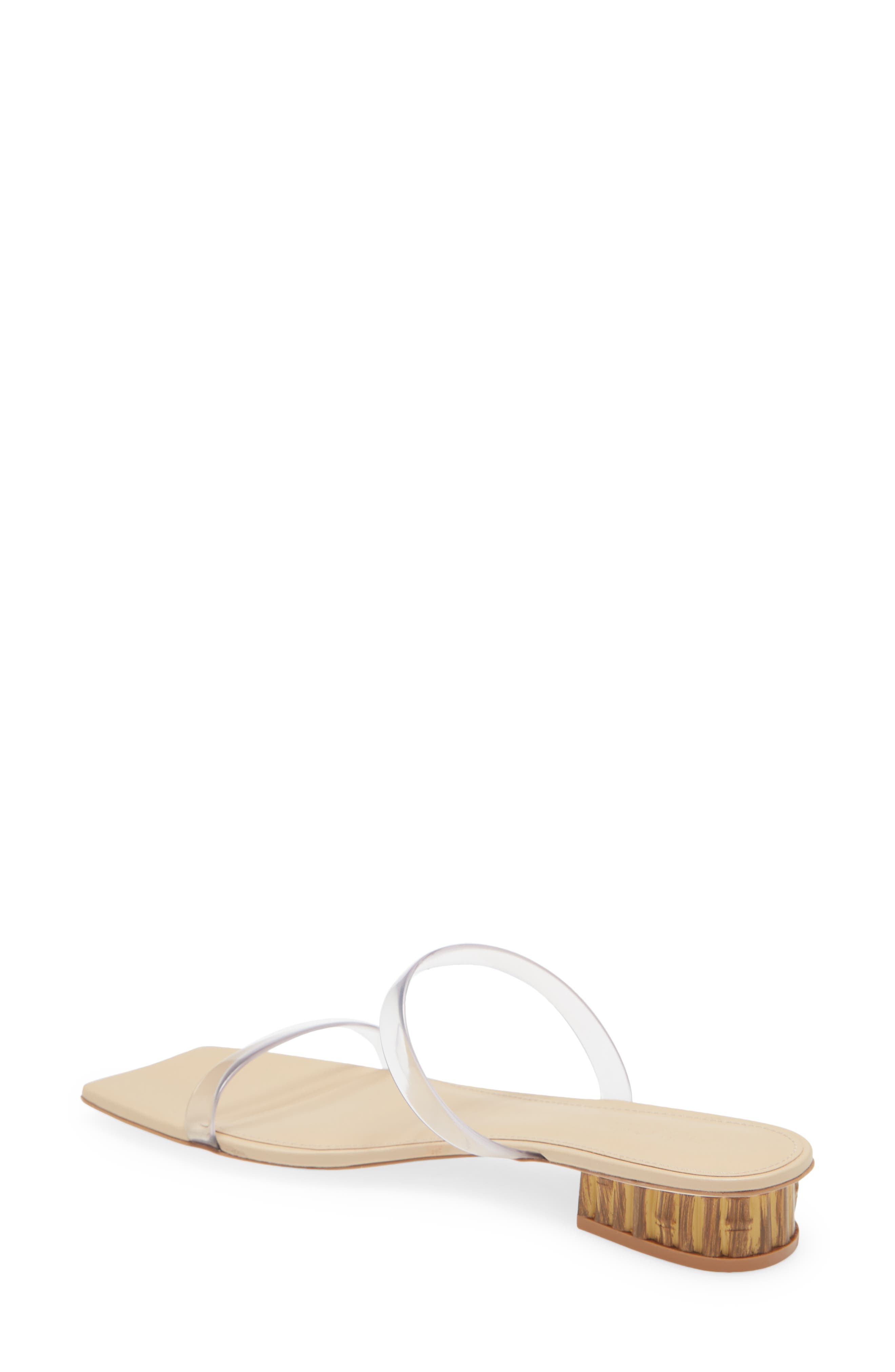 Liz Square Toe Block Heel Slide Sandal, Alternate, color, CLEAR