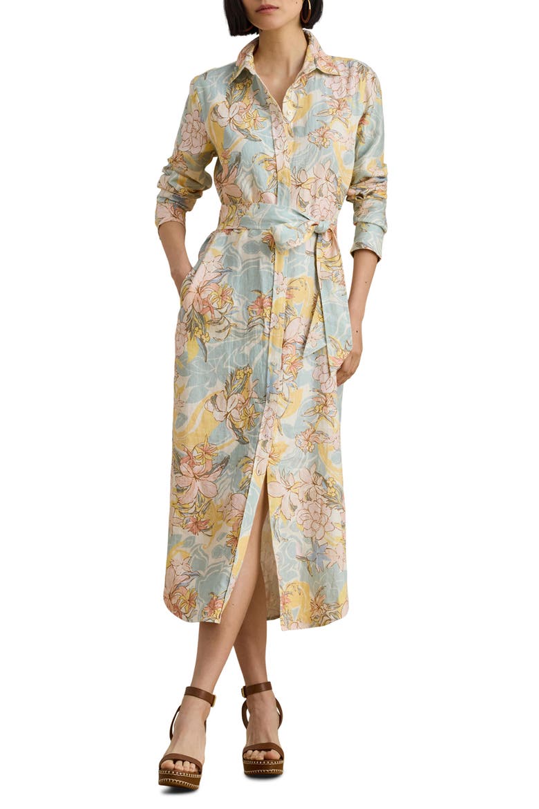 ralph lauren linen dress Polo Ralph Lauren Women's Linen Belted Shirtdress - White