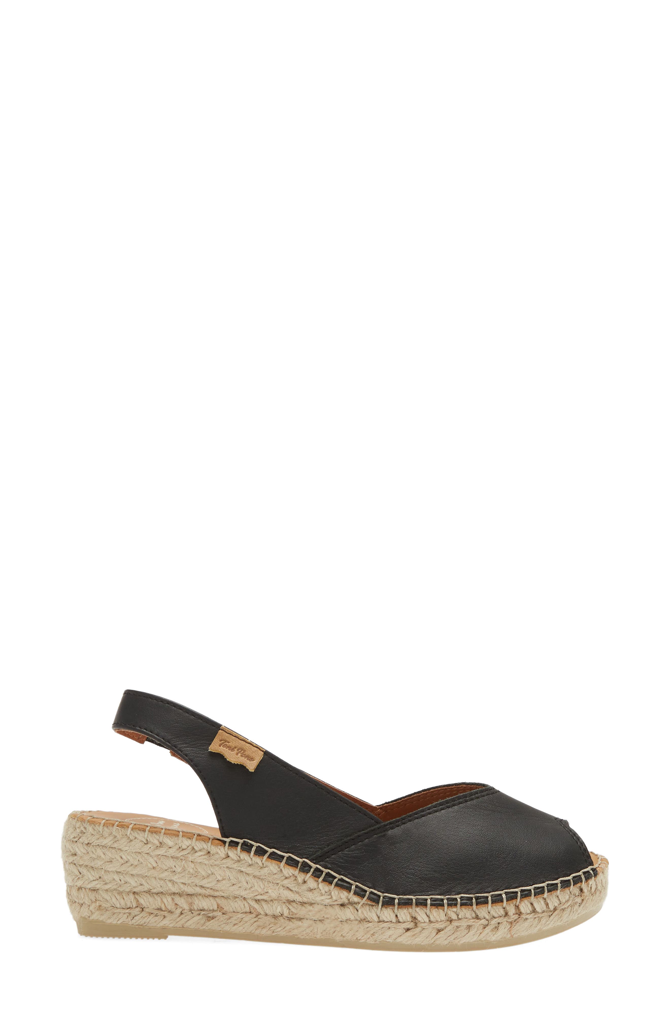 Toni Pons Bernia Espadrille Wedge, Alternate, color, Negre/ Black