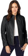 Jessica London Zip Front Leather Jacket