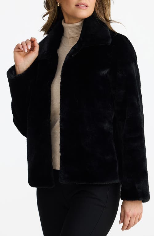 Brave + True Brave+true Steinway Faux Fur Jacket In Black