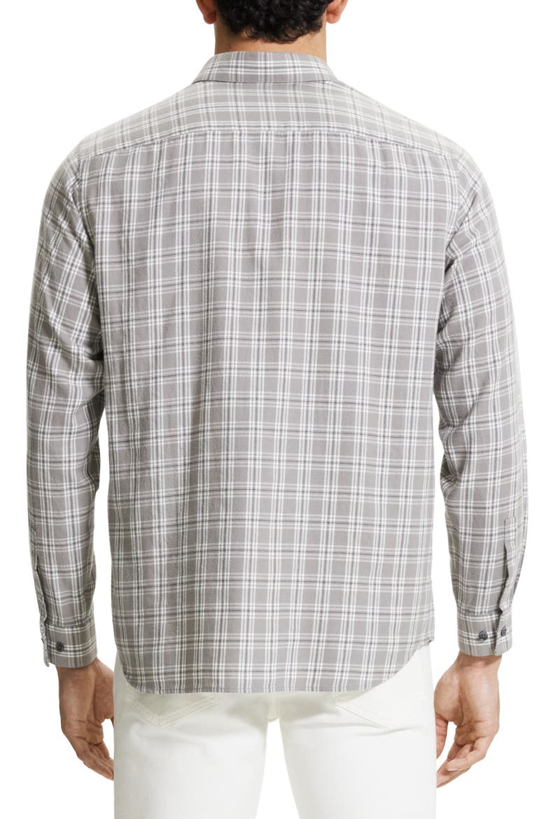 Irving Medium Check Cotton Button-Up Shirt, Alternate, color, FORCE GREY MULTI - 13O