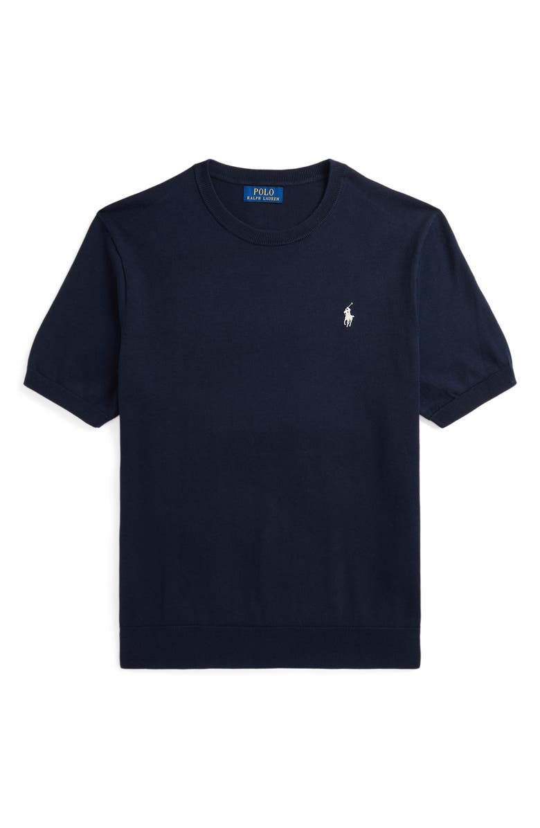 Polo Ralph Lauren Crewneck Cotton Short Sleeve Sweater, Alternate, color, 