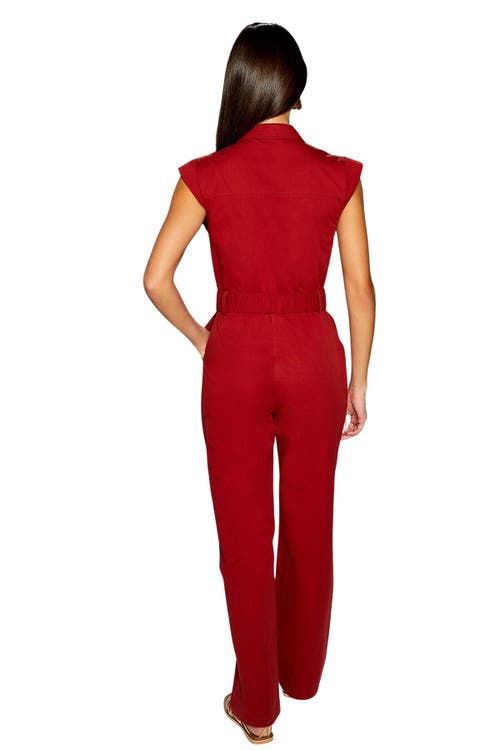 Warehouse Runway Utility Jumpsuit In Red