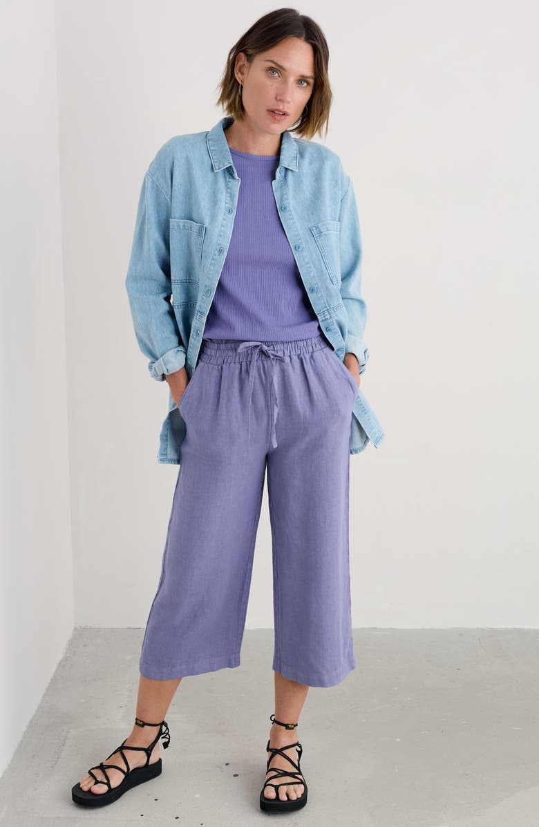 Seasalt Cornwall Gorse Lane Rib Shirt, Alternate, color, Bilberry