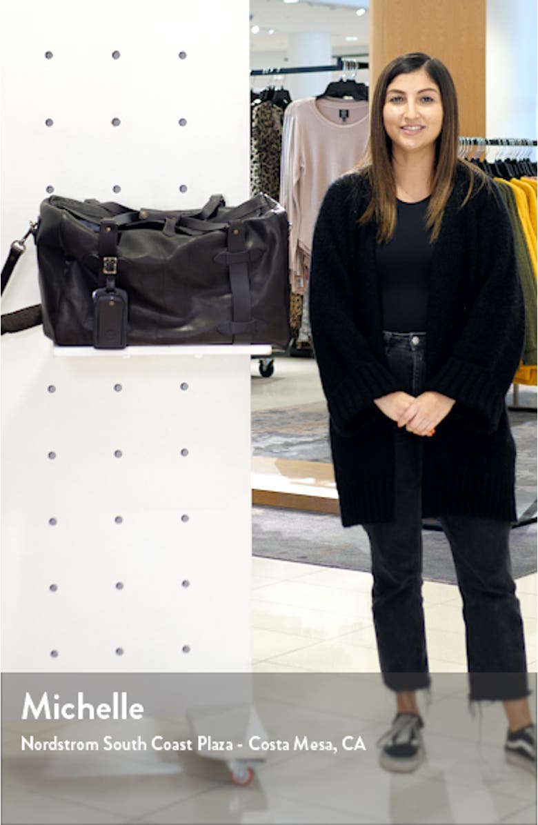 Weatherproof Leather Duffle Bag, sales video thumbnail