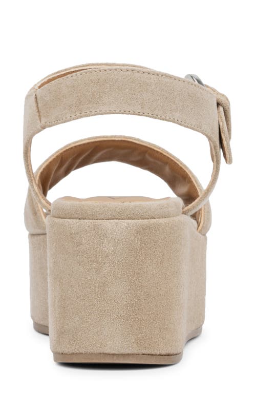Aquatalia Dinah Water Repellent Ankle Strap Platform Wedge Sandal
