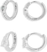 NORDSTROM RACK Set of 2 Assorted Huggie Hoop Earrings