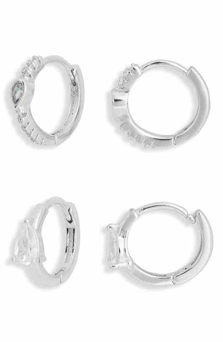 NORDSTROM RACK Set of 2 Assorted Huggie Hoop Earrings