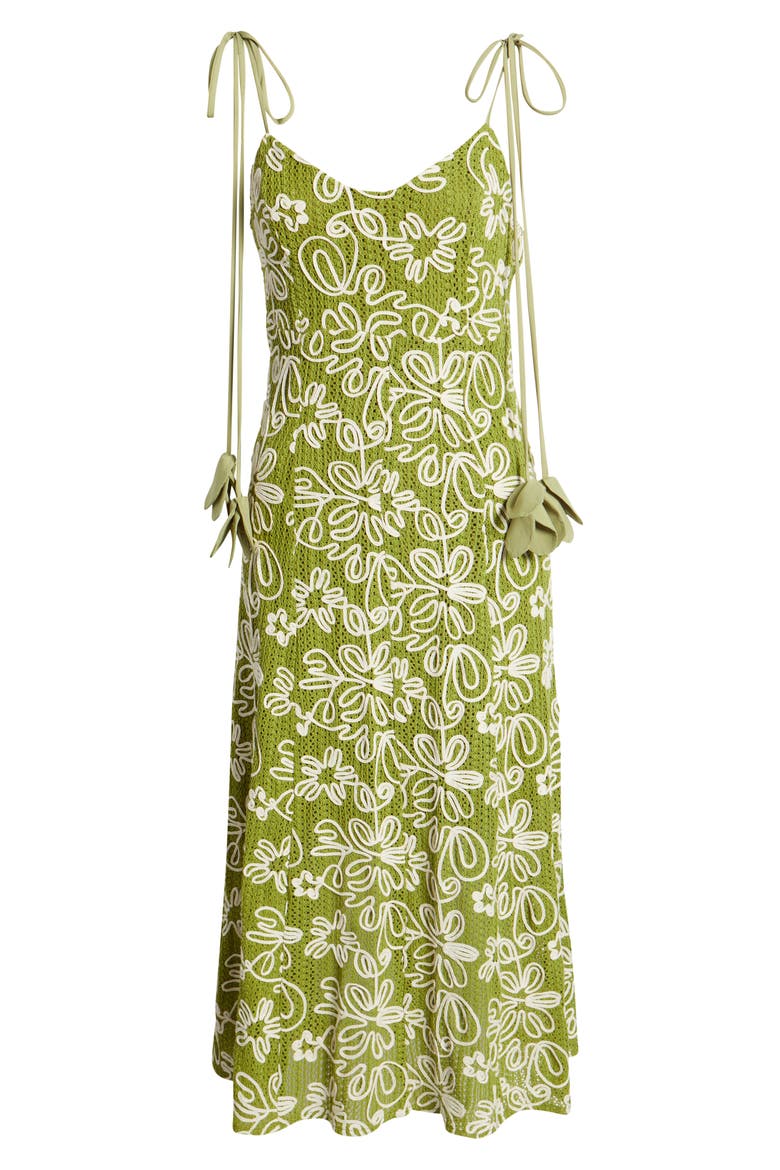 Trina Corded Midi Dress, Alternate, color, OLIVE