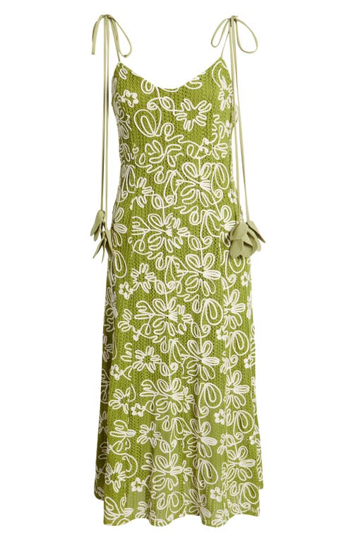 Adelyn Rae Trina Corded Midi Dress In Green