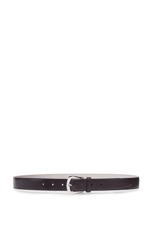 Brunello Cucinelli Calfskin Belt In Black