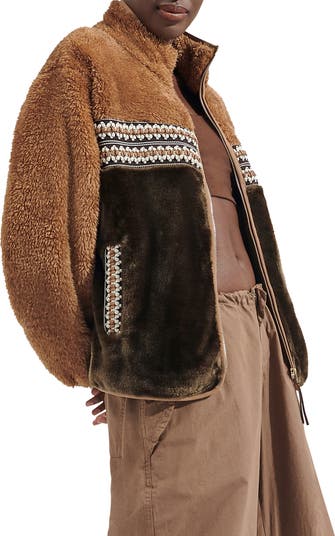 新作 UGG Marlene Sherpa Heritage Braidフリースジャケット UGG Marlene Sherpa Heritage Braid Jacket - Women's - Clothing