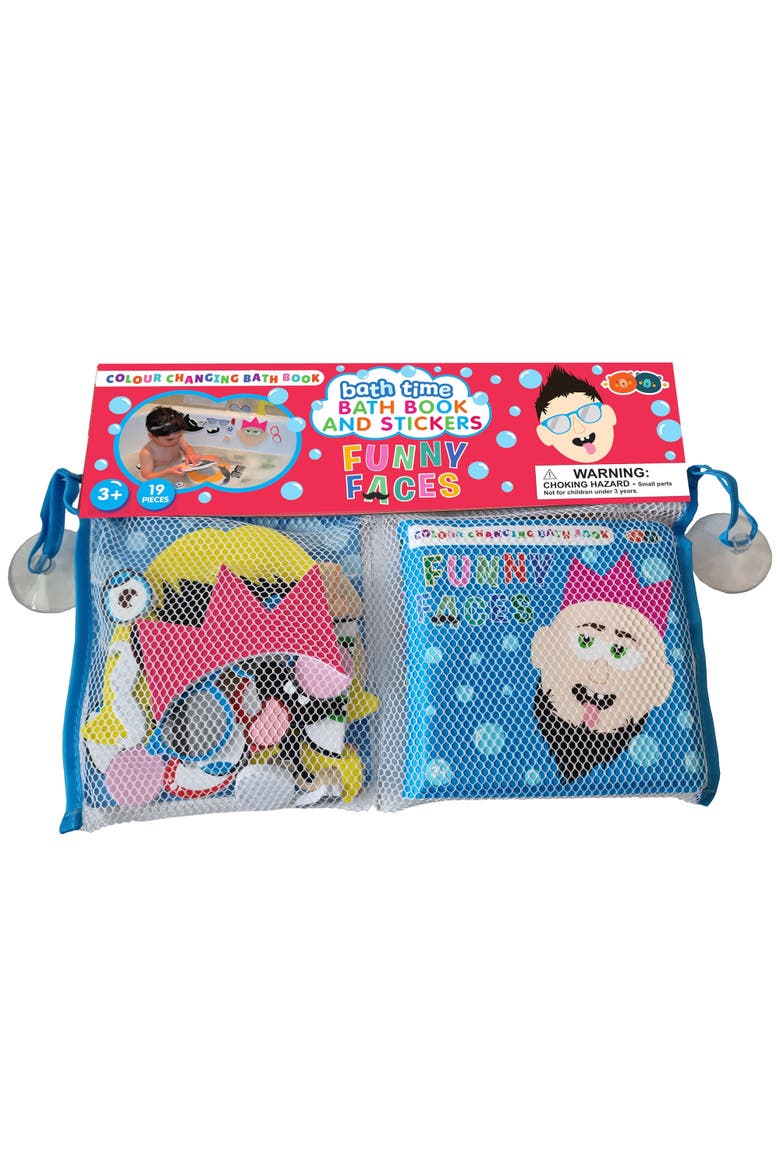 Bath Time, Book & Stickers, Funny Faces, Water Play Toy, Kids 3+, Main, color, Multicolored