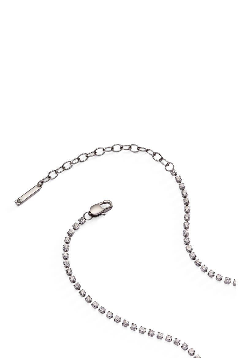 Babe Tennis Chain Necklace, Alternate, color, Silver