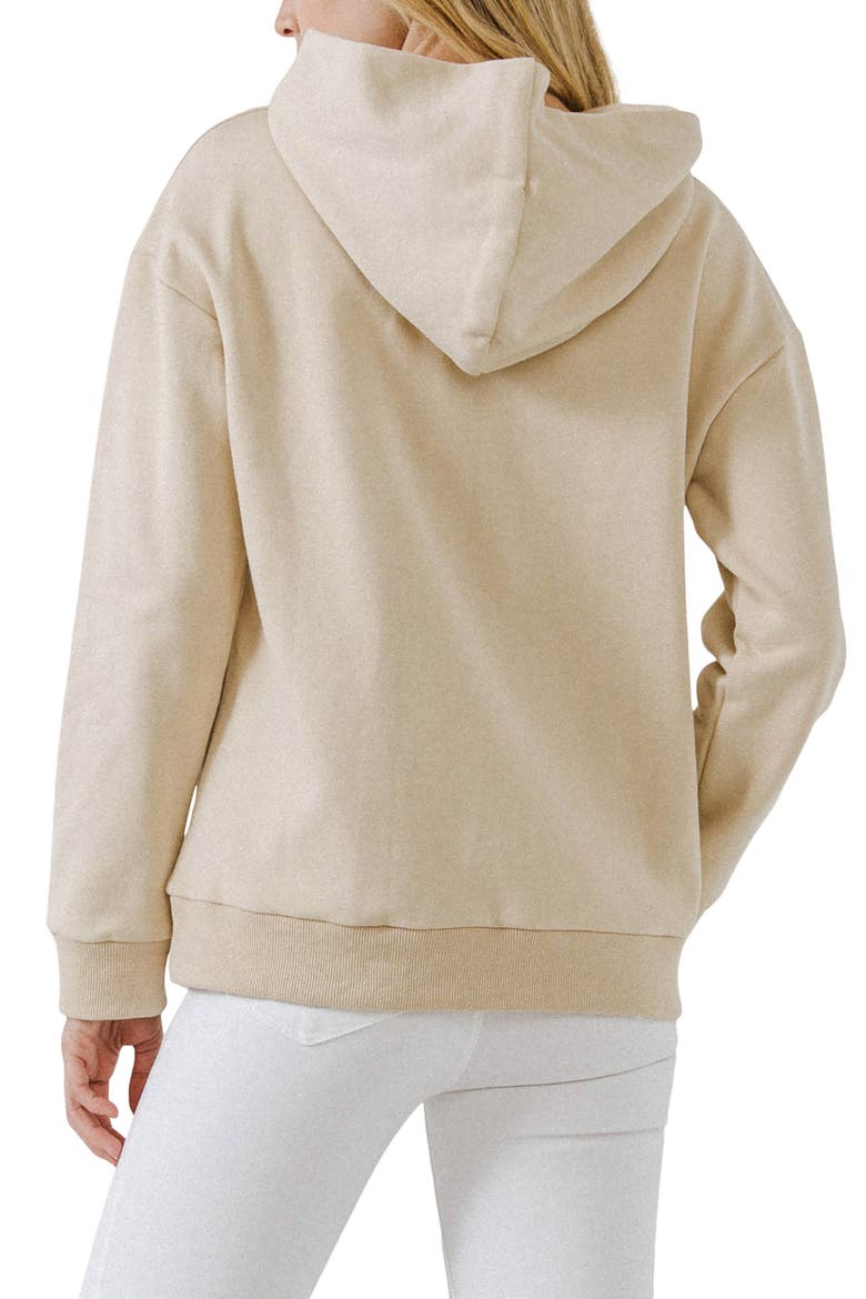 Contrast Pocket Hoodie, Alternate, color, BEIGE
