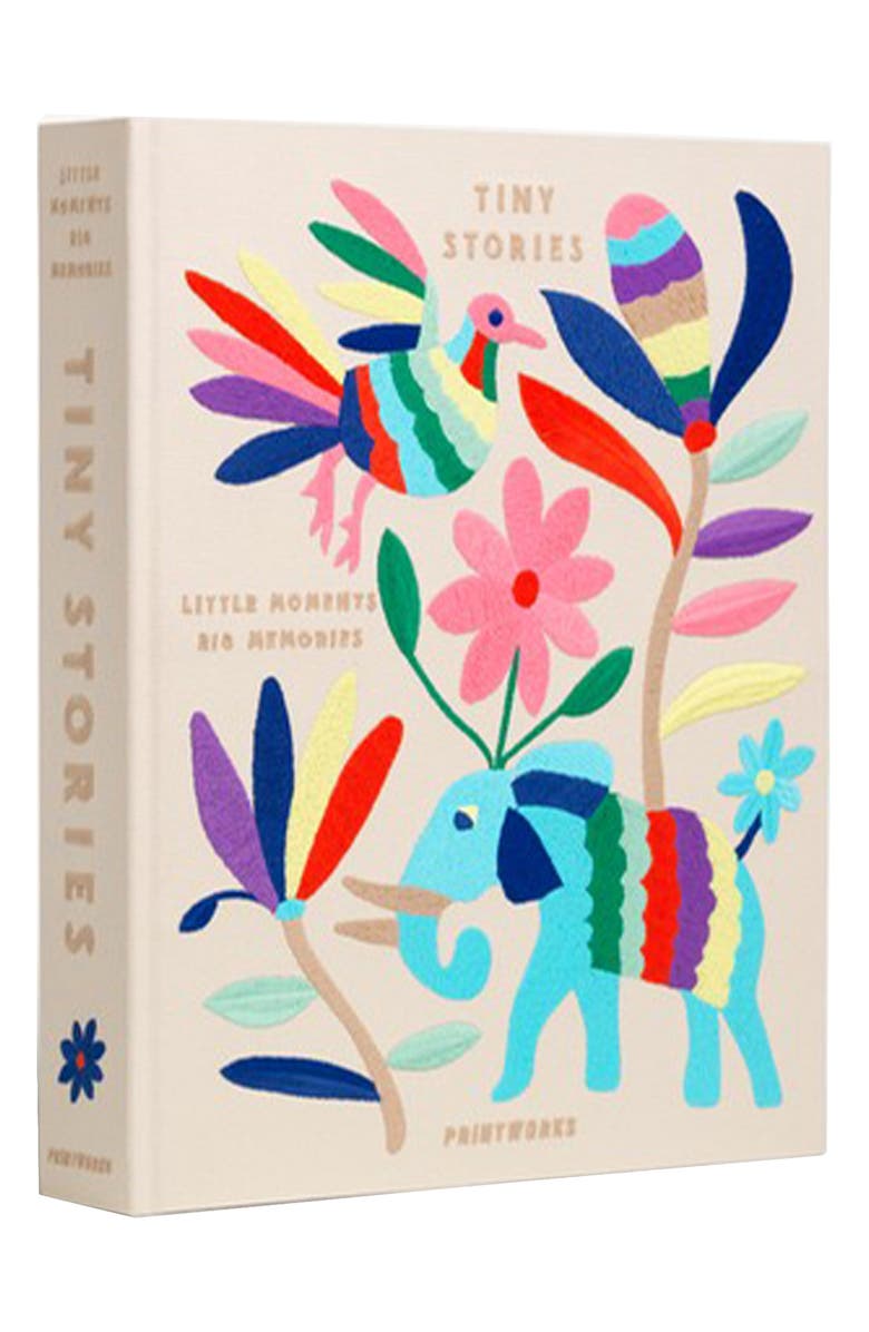 PRINTWORKS Tiny Stories Embroidered Photo Album, Alternate, color, Beige Multi