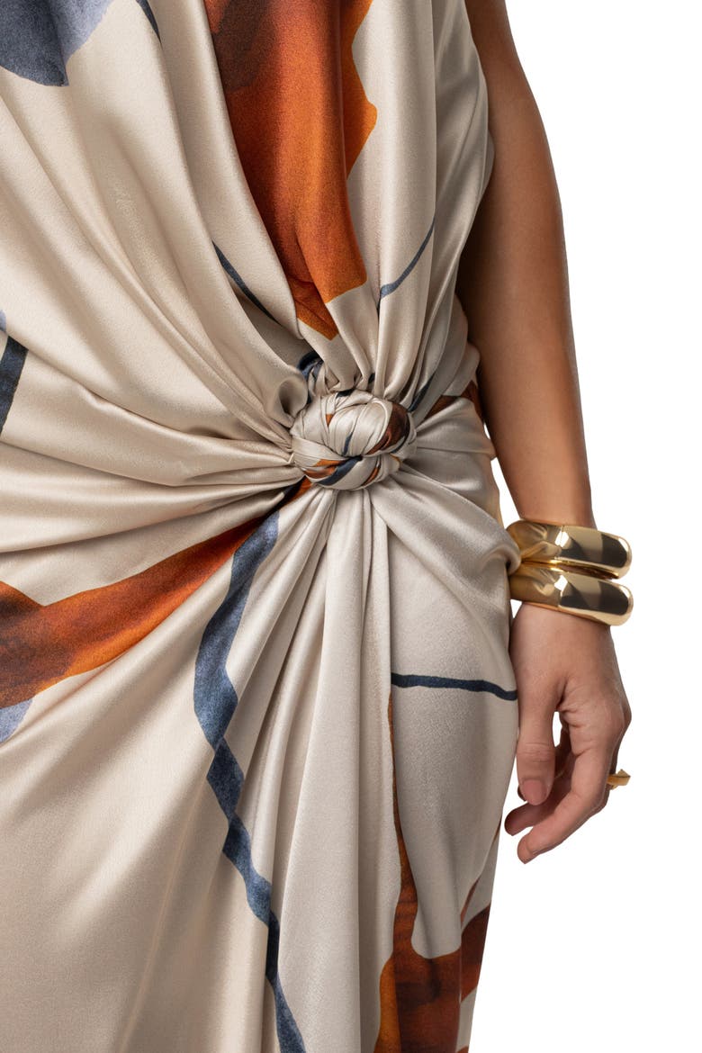 Malibu Satin Midi Dress, Alternate, color, Ivory