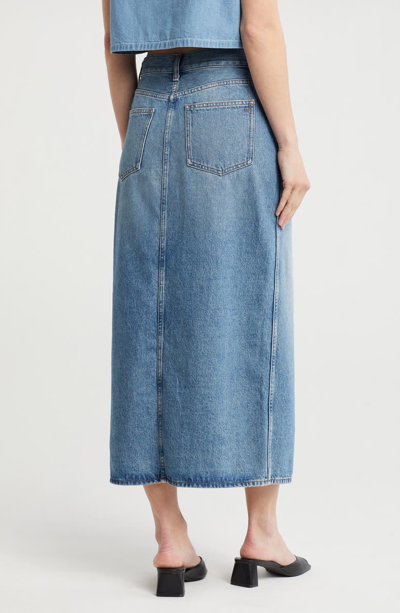 Madewell The Rilee Denim Midi Skirt, Alternate, color, Enmore Wash