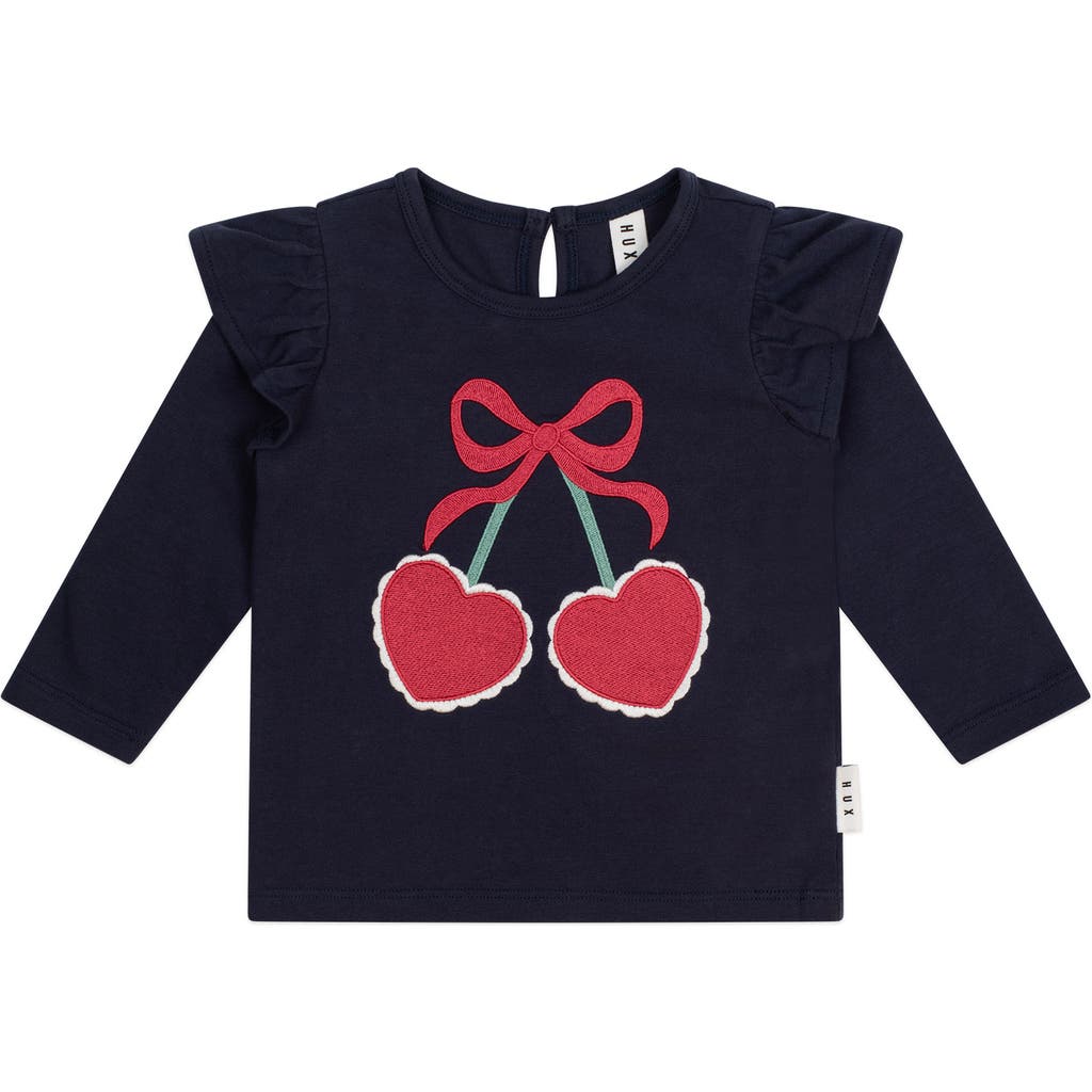Huxbaby Kids' Cherry Pie Frill Top In Animal Print