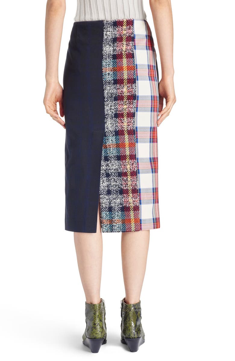 Acne Studios Polina Pieced Midi Skirt, Alternate, color,
