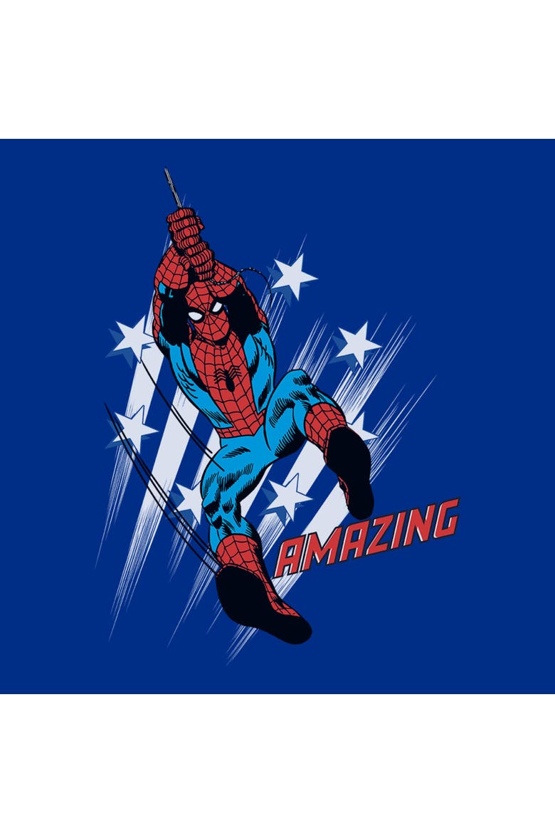 Junior's Amazing Stars Pose Short Sleeve Graphic T-Shirt, Alternate, color, Royal Blue