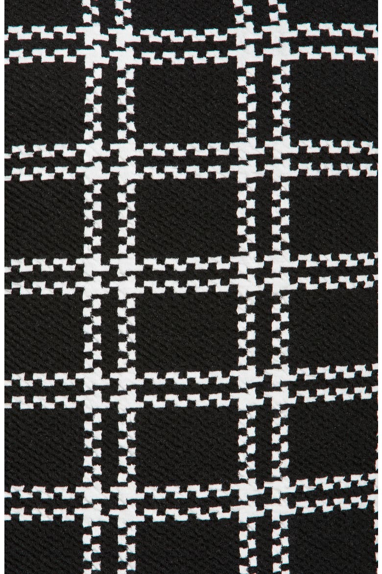 Pattern Detail Sweatshirt, Alternate, color, BLACK- IVORY PLAID