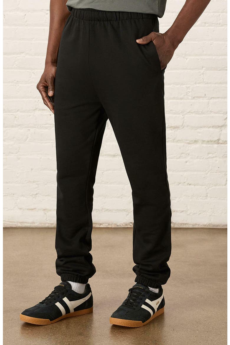 Organic Brushed Fleece Sweatpant, Alternate, color, Black