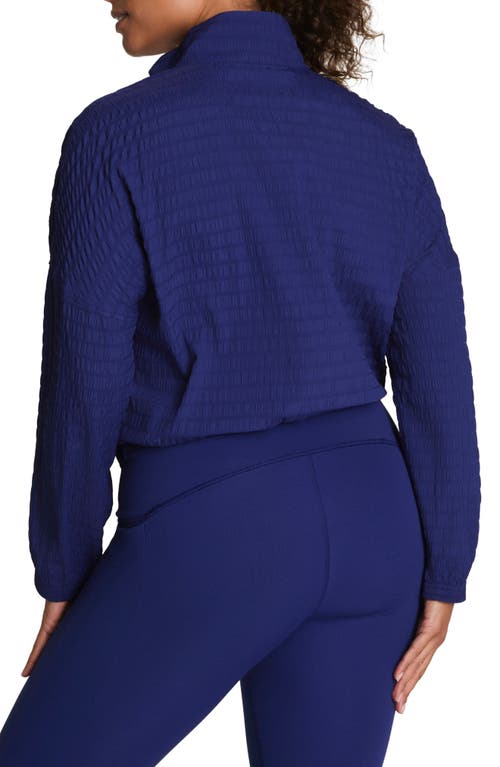 Spanx ® Active Run Water Resistant Half-zip Jacket In Blue