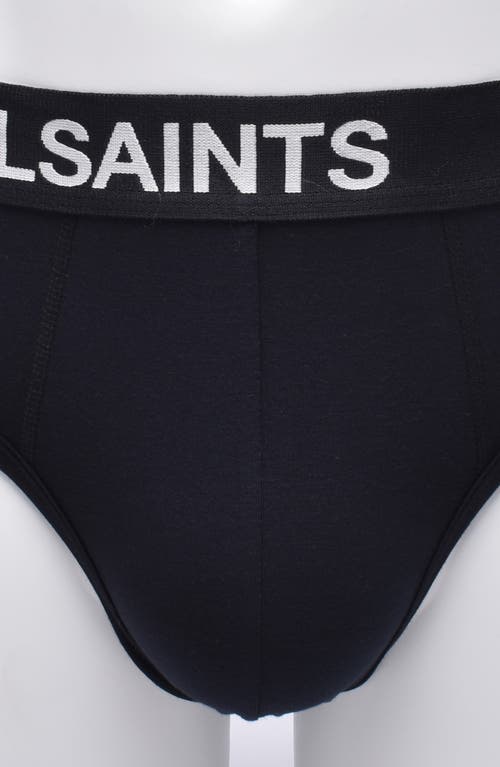 Allsaints 3-pack Contour Pouch Stretch Modal Blend Briefs In Black