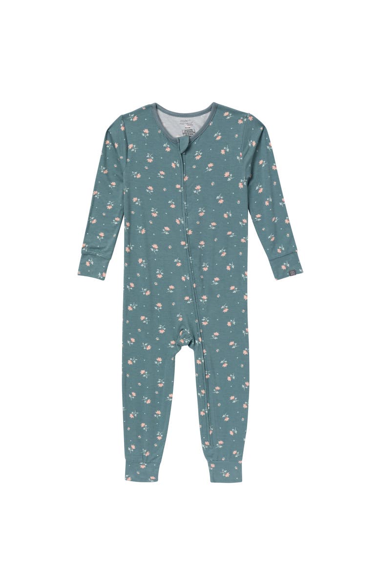 Modern Moments<sup>™</sup> by Gerber 2-Pack Girl's Tight Fitting Footless Pajamas, Alternate, color, Dark Teal Rose
